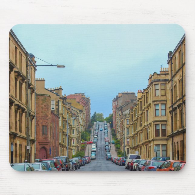 Gardner street steepest in Glasgow Mouse Pad (Front)