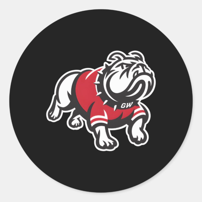 Gardner-Webb Runnin' Bulldogs Icon Classic Round Sticker (Front)
