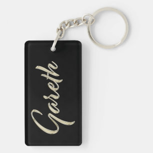 Gareth Name whitegold key trailer Ring