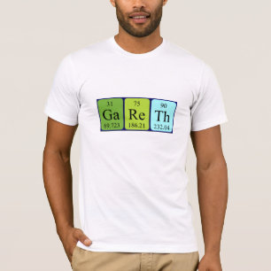 Gareth periodic table name shirt