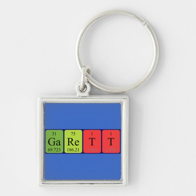 Garett periodic table name keyring (Front)
