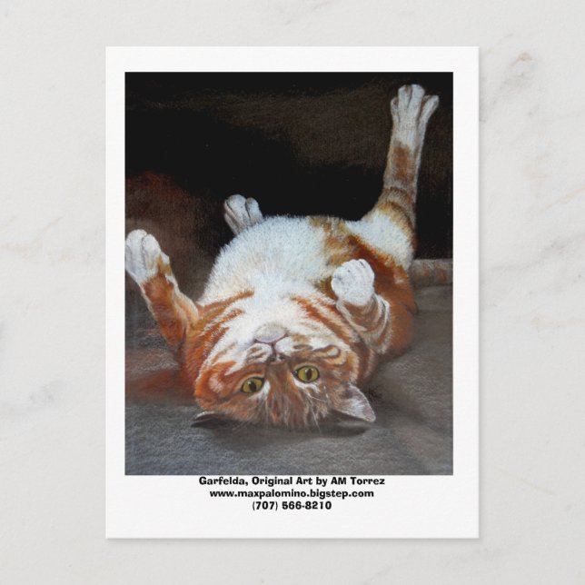 Garfelda, Garfelda, Original Art by AM Torrezww... Postcard (Front)