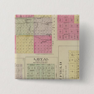 Garfield County, Creola, Ravanna, Loyal, Kansas 15 Cm Square Badge