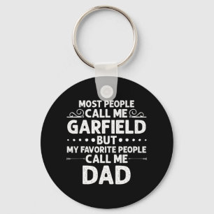 GARFIELD Gift Name Fun Father's Day Personalised M Key Ring