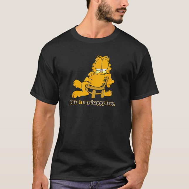 Garfield Happy Face  T-Shirt (Front)