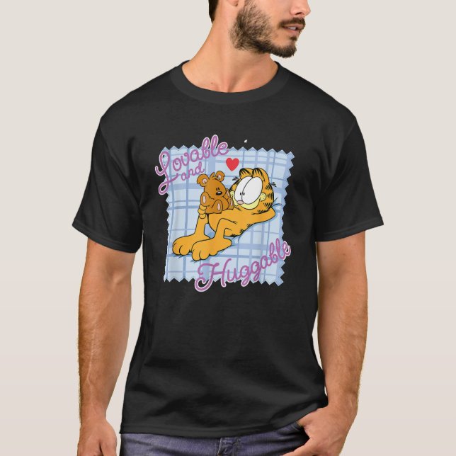 Garfield Loveable Huggable Garfield and Pookie Car T-Shirt (Front)