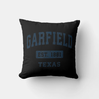 Garfield Texas TX Vintage Sports Established Navy  Cushion