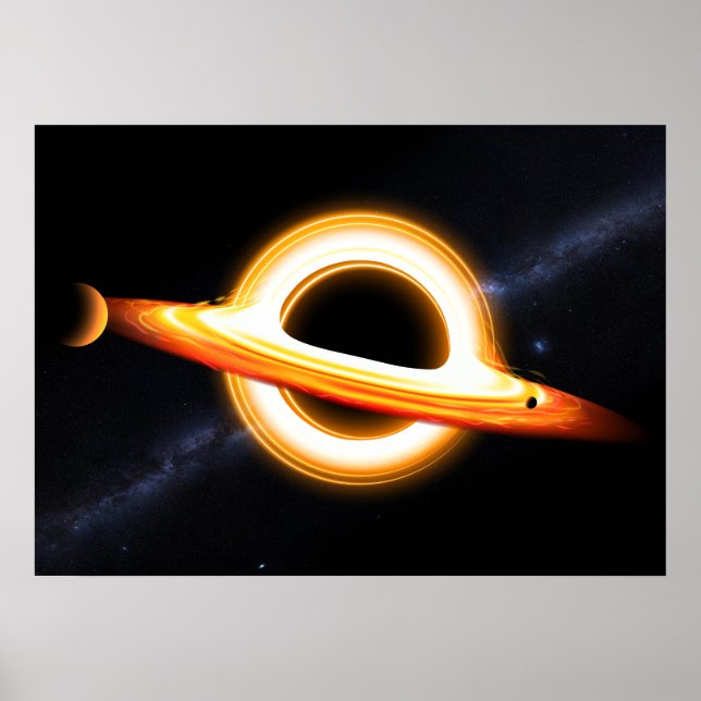Gargantua - Black Hole and Milky Way #1 Poster (Front)