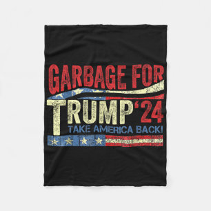 Garge For Trump 2024 Funny Trump Supporter Fleece Blanket