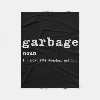 Garge Noun Hardworking American Trump 2024 Support Fleece Blanket