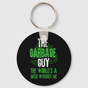 Garge Truck Recycle Waste Trash Collector Earth Da Key Ring