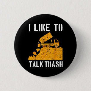 Garge Truck Waste Recycle Trash Collector Earth Da 6 Cm Round Badge