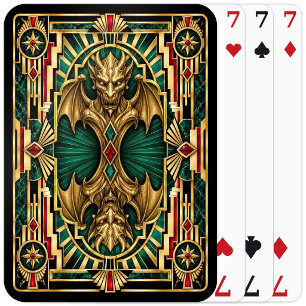 Gargoyle, Art Deco Mythical Playing Cards