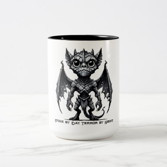 Gargoyle Demon Two-Tone Coffee Mug (Center)