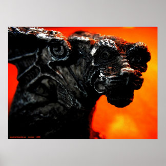 Gargoyle & Fire Poster