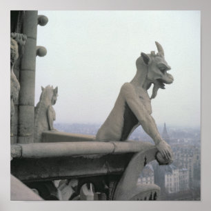 Gargoyle from the balustrade of the Grande Poster