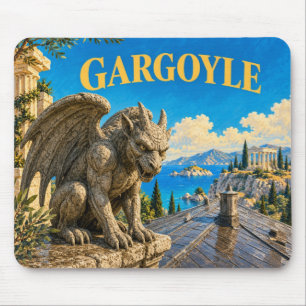 Gargoyle, Gothic Fantasy Monster Mouse Pad