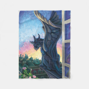 Gargoyle Guardian Fleece Blanket