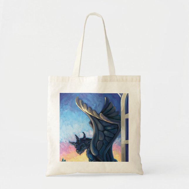 Gargoyle Guardian Tote Bag (Front)