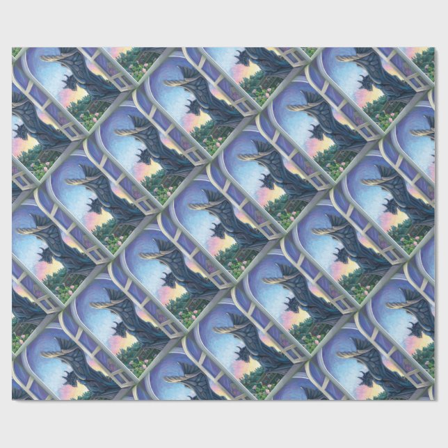 Gargoyle Guardian Wrapping Paper (Flat)