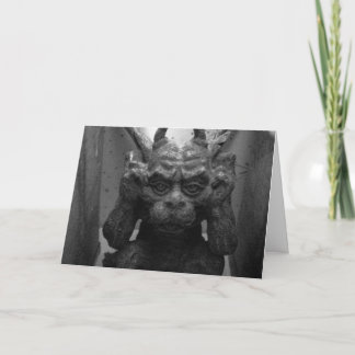 Gargoyle Halloween Card