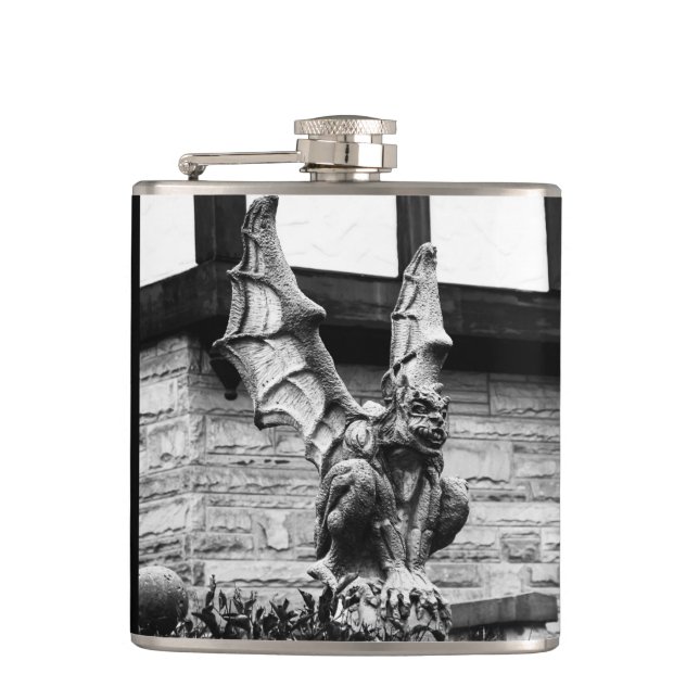 Gargoyle Hip Flask (Front)