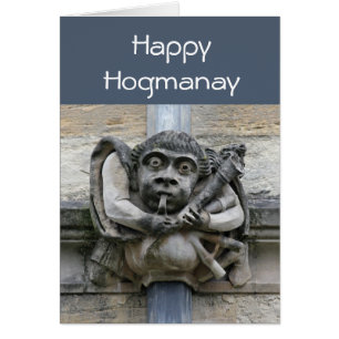 Gargoyle Hogmanay card