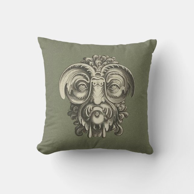 Gargoyle Mask 1 Cushion (Front)