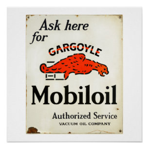 Gargoyle Mobiloil Authorised Service poster