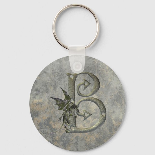 Gargoyle Monogram B Key Ring (Front)