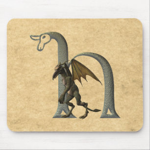 Gargoyle Monogram H Mouse Pad