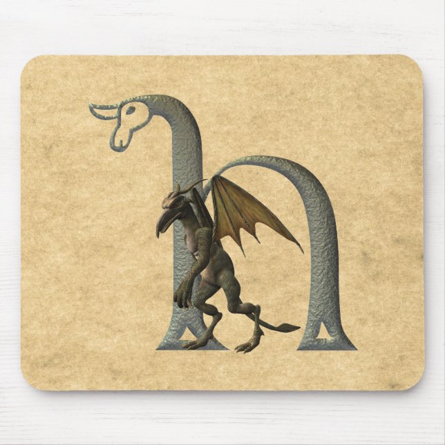 Gargoyle Monogram H Mouse Pad (Front)