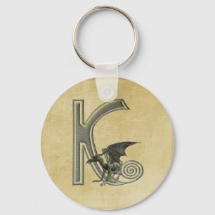Gargoyle Monogram K Key Ring