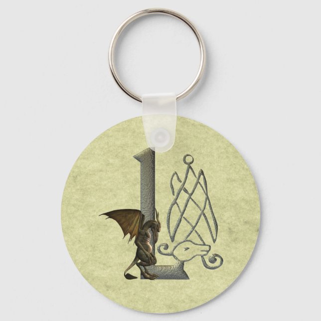 Gargoyle Monogram L Key Ring (Front)
