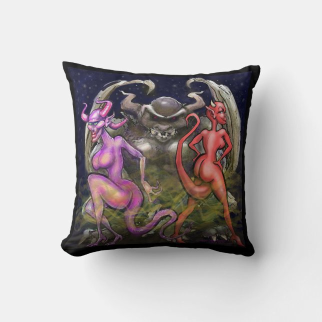 Gargoyle n Dark Fae Cushion (Front)
