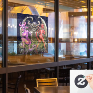 Gargoyle n Dark Fae Window Cling