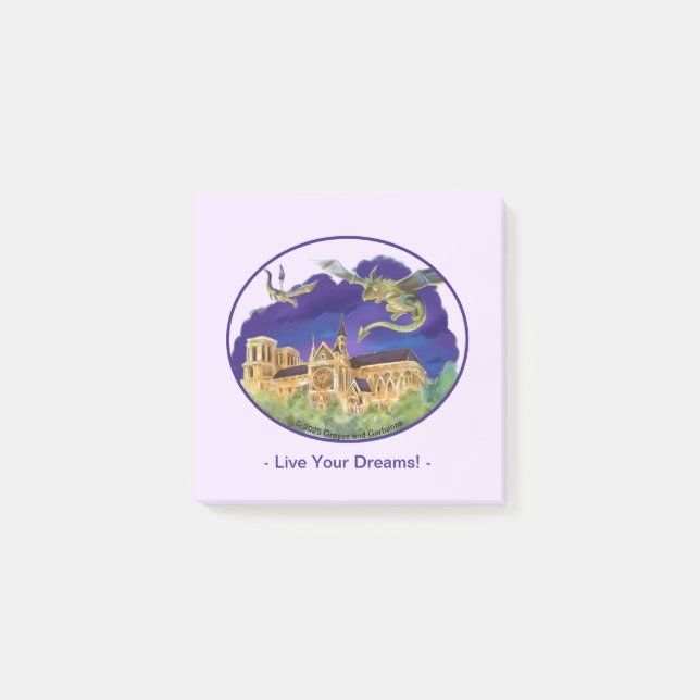 Gargoyle Notre Dame - Paris Dreams Notes 3" x 3" (Front)