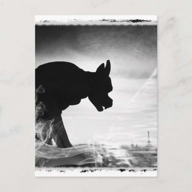 GARGOYLE NOTRE DAME PARIS FRANCE POSTCARD (Front)