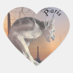 Gargoyle of Paris  Heart Sticker