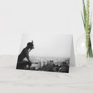 Gargoyle Over The City, Paris (Blank)Greeting Card