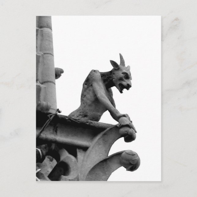 Gargoyle Overlooking Paris Postcard (Front)
