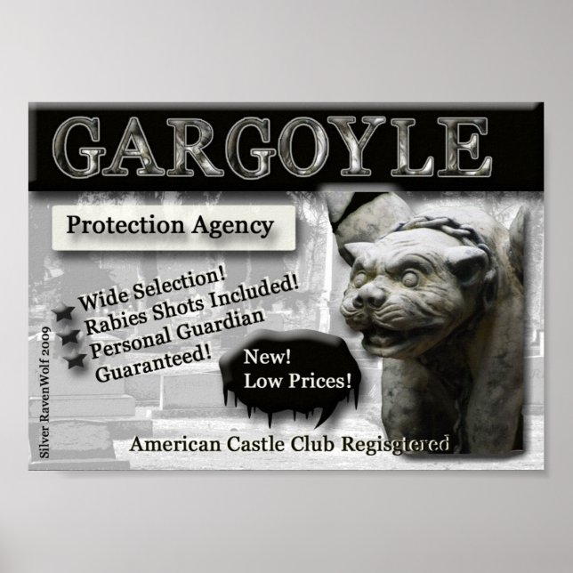 Gargoyle Protection Agency Canvas Print (Front)