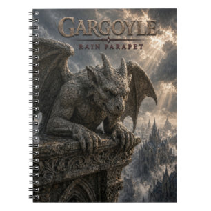 Gargoyle Rain Parapet Dark Cinema Notebook