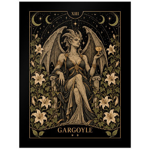 Gargoyle, Starlit Tarot Art Postcard