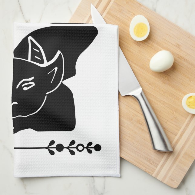 Gargoyle  tea towel (Quarter Fold)