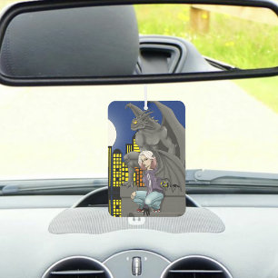 Gargoyle Urban Fantasy Cityscape Car Air Freshener