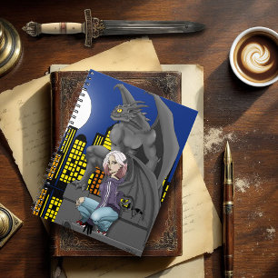 Gargoyle Urban Fantasy Cityscape Notebook