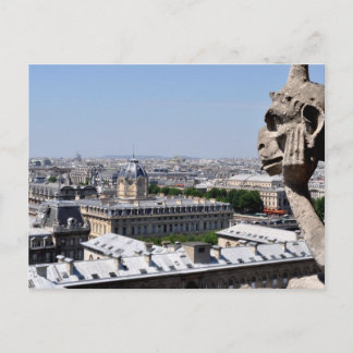 Gargoyle view of Paris, Notre Dame Postcard
