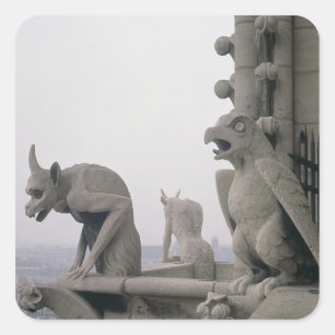 Gargoyles on the balustrade of the Grande Square Sticker