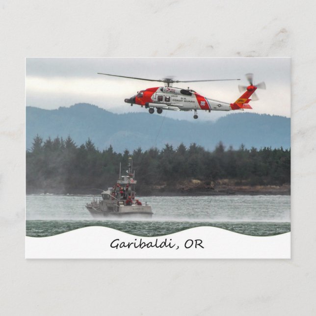 Garibaldi, OR Coast Guard Postcard (Front)